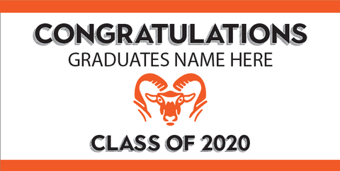 GRADUATION BANNER #3 - (PERSONALIZED)